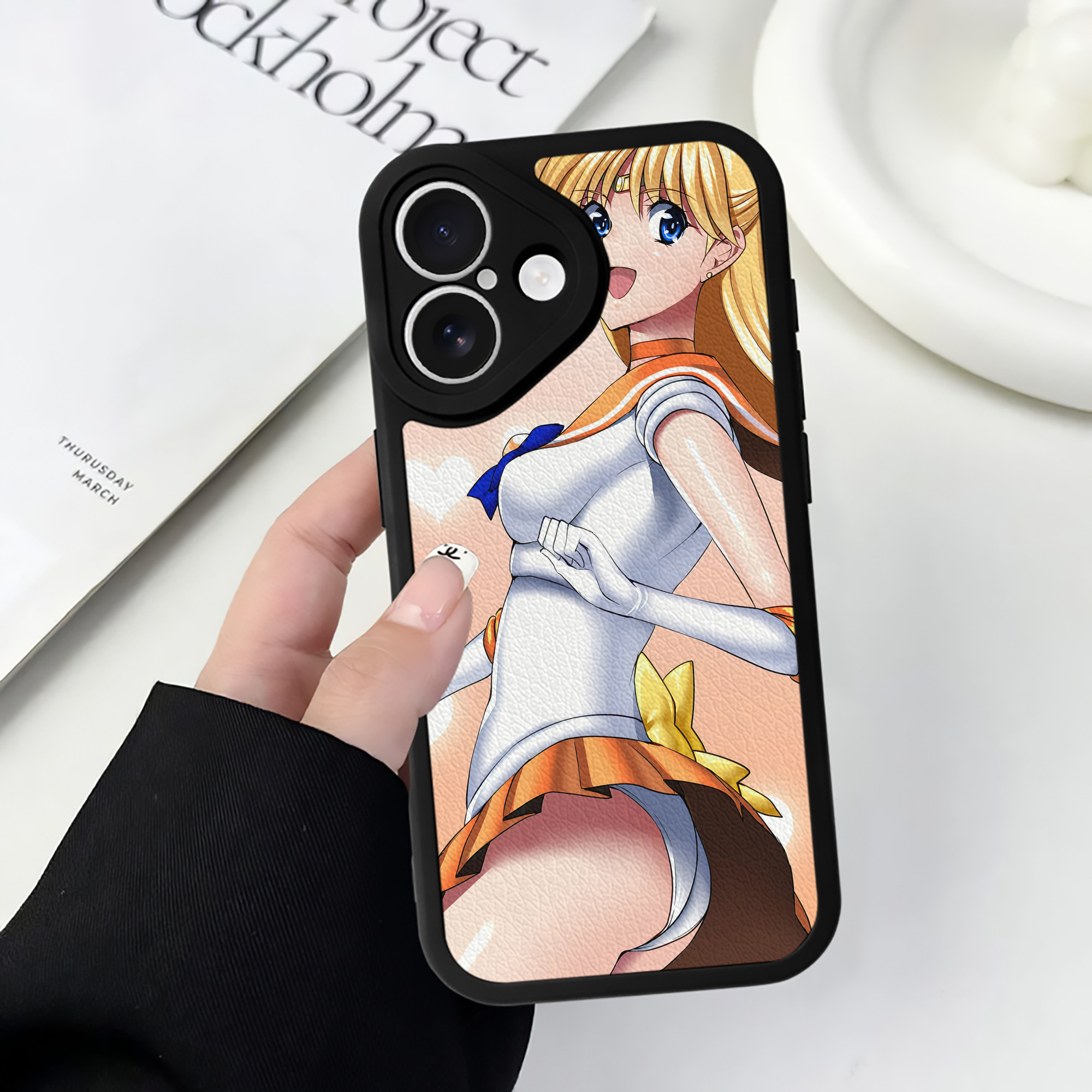 （画像用） 美少女戦士セーラームーン Sailor Moon 【iPhone 16シリーズ対応】シリコンスマホケース（レザー調） 材質：シリコン
